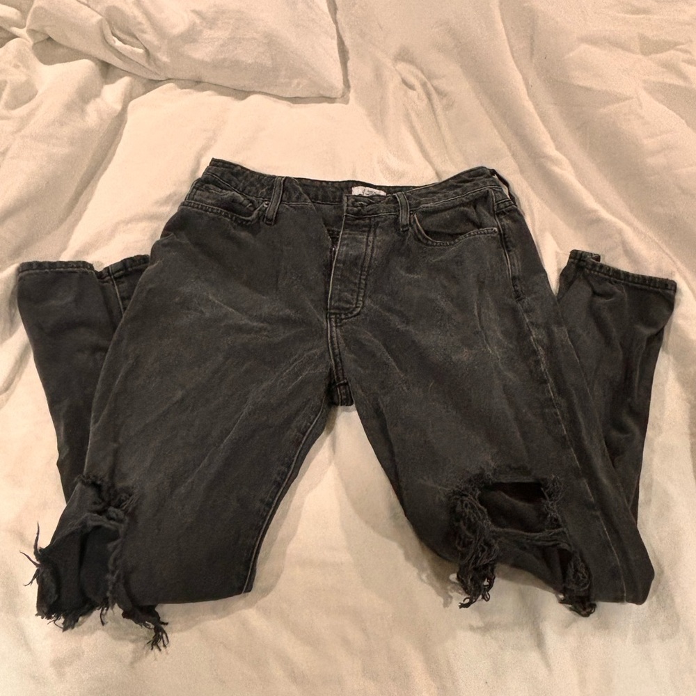 Black distressed forever 21 jeans